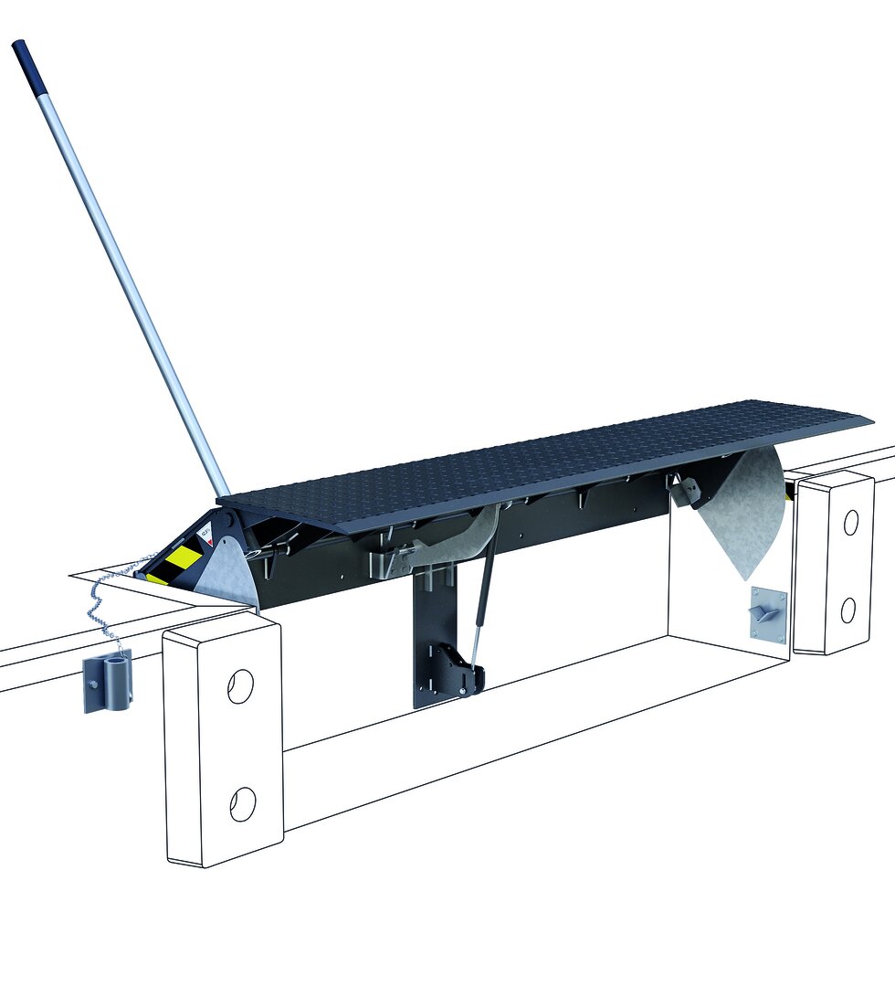 Mechanische Ladebrücke MLS in Verkehrsschwarz RAL 9017