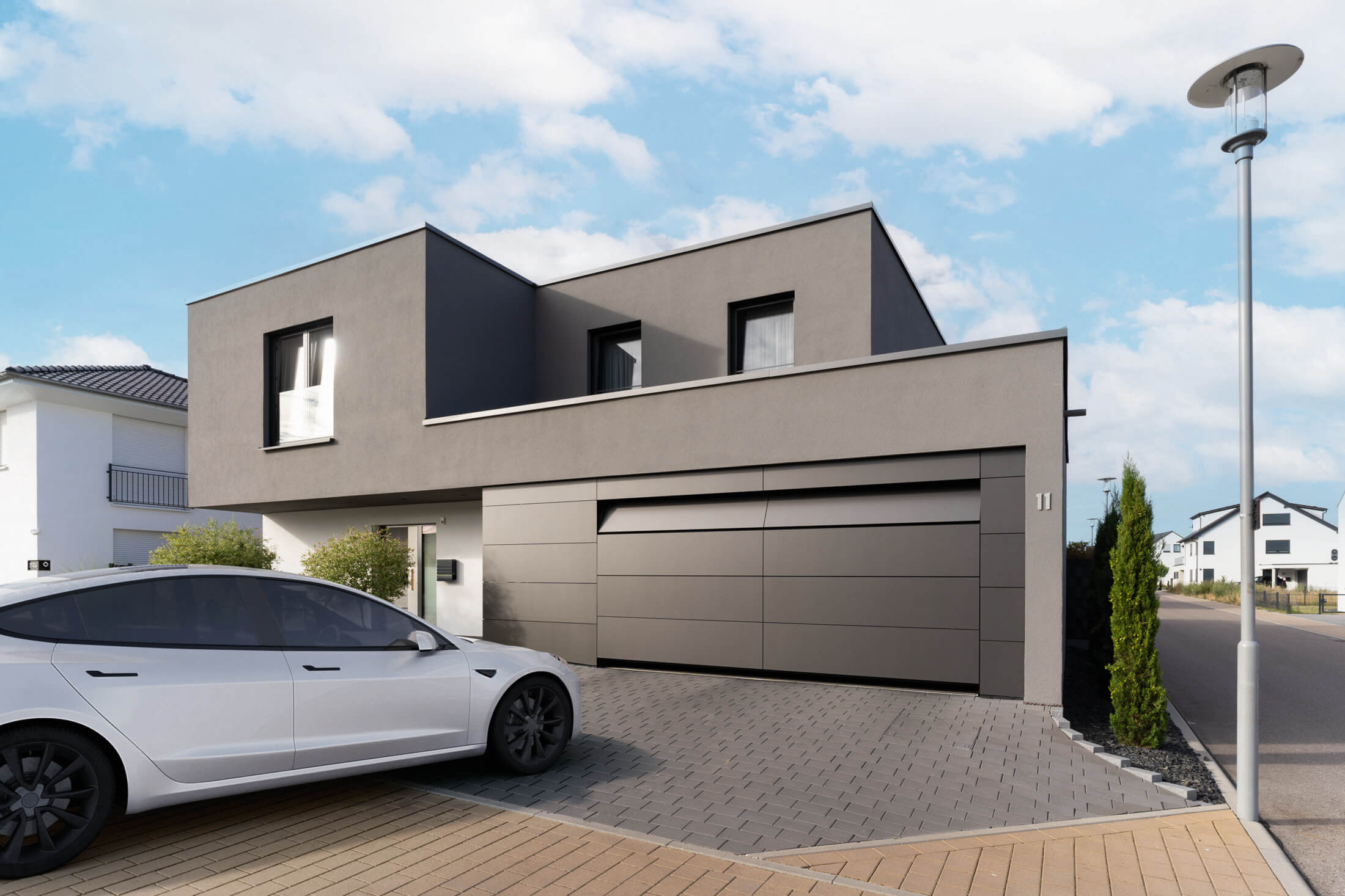Aluminiumtore für eine bauseitige Beplankung