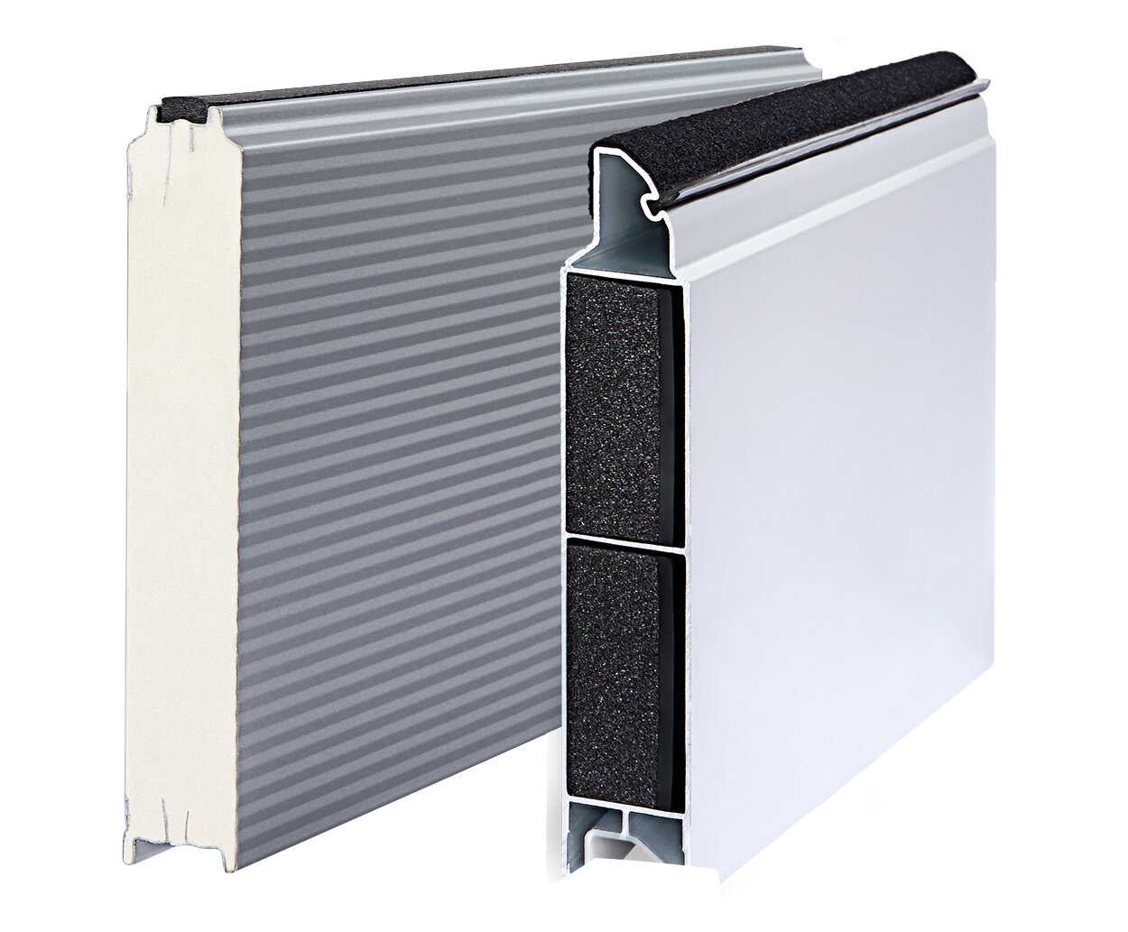 PU-ausgeschäumte Stahl-Lamelle und Aluminium-Hohlprofil