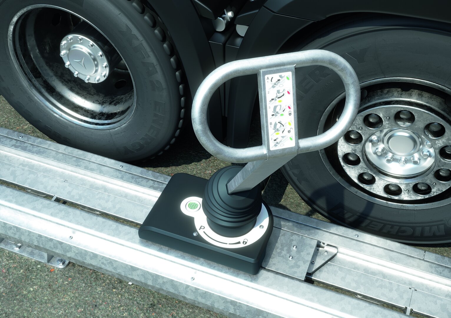 Einfahrhilfen, Radblockierungen und Radkeile Rammschutz