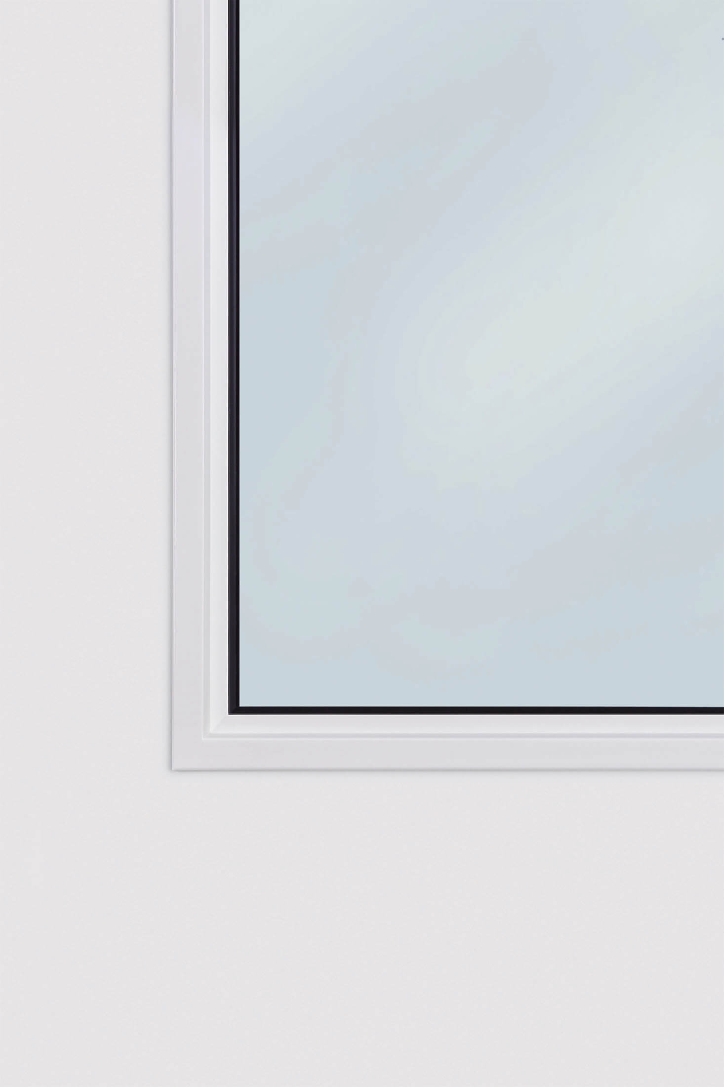 Aufgesetztes Stahlprofil in Grauweiß RAL 9002 (Standard)