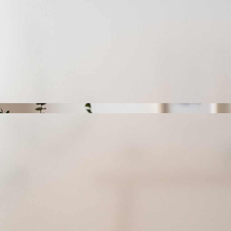 Sandgestrahltes Glas / sandgestrahltes Glas mit Klarstreifen