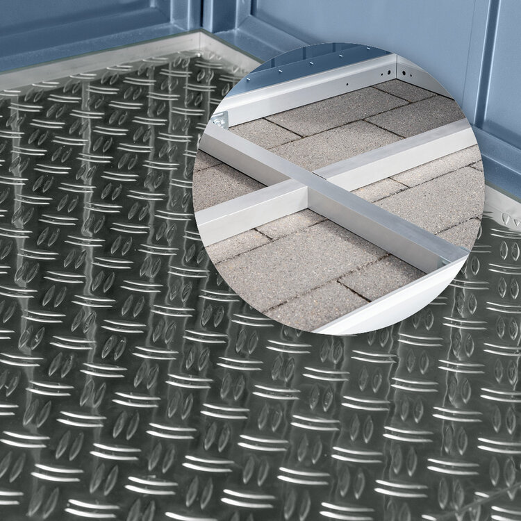 Aluminium-Riffelblechboden und Unterkonstruktion für Fußböden