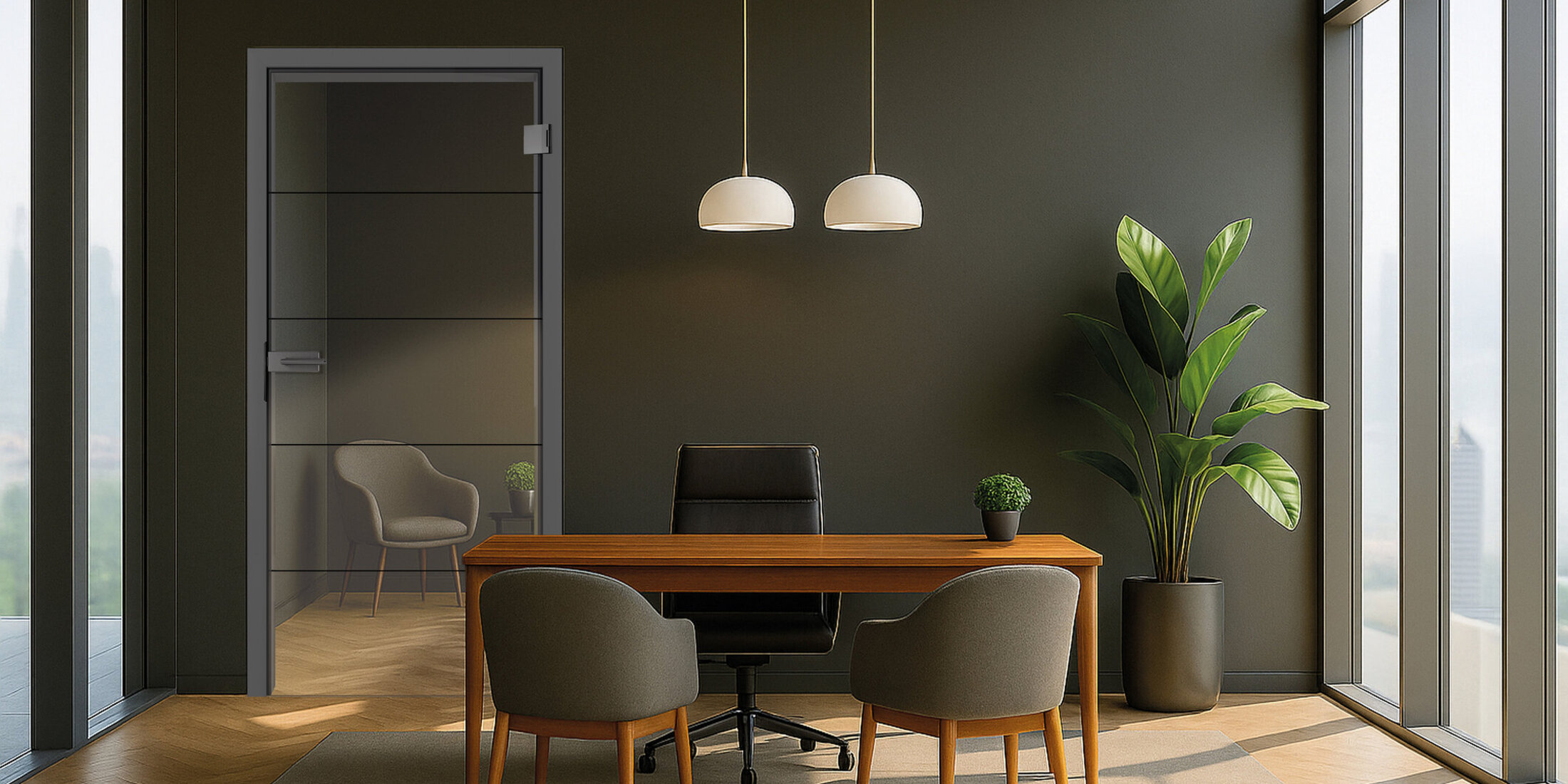 Moderne Glastüren von steinau