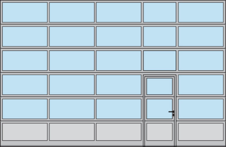 Schlupftüranordnung rechts