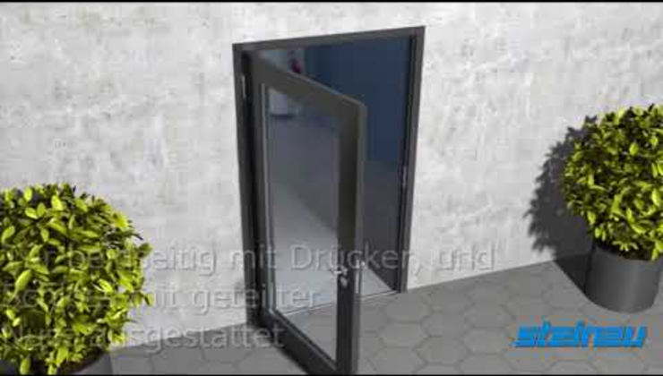 Panikfunktion C mit beidseitigem Drücker, Schließzwangfunktion