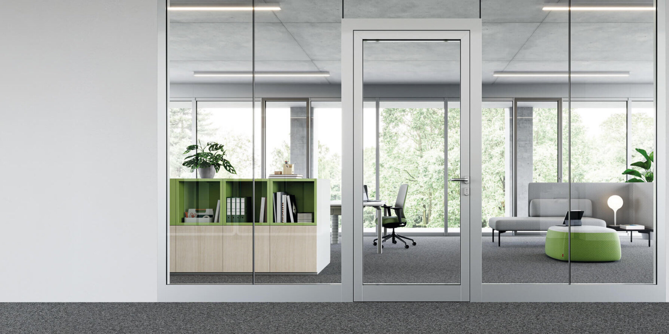 Stahlzargen und Durchblickfenster