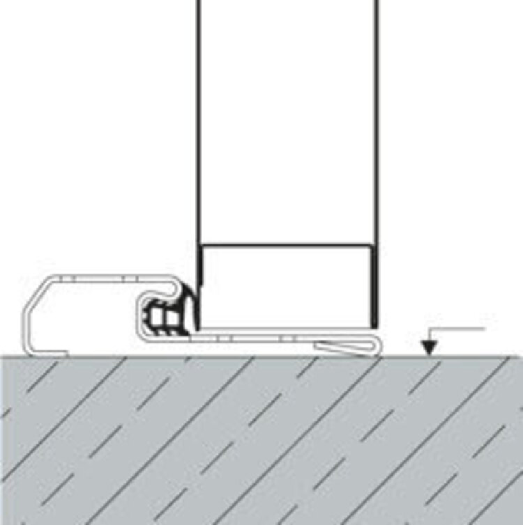Edelstahl-Anschlagschiene steckbar
