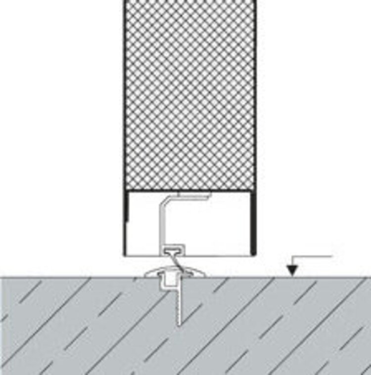Aluminium-Abschlussprofil mit Dichtung
