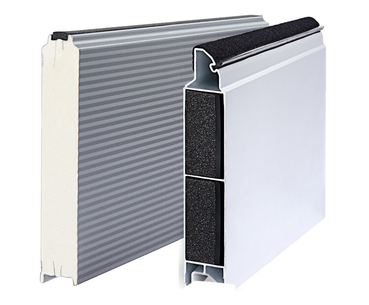 PU-ausgeschäumte Stahl-Lamelle und Aluminium-Hohlprofil