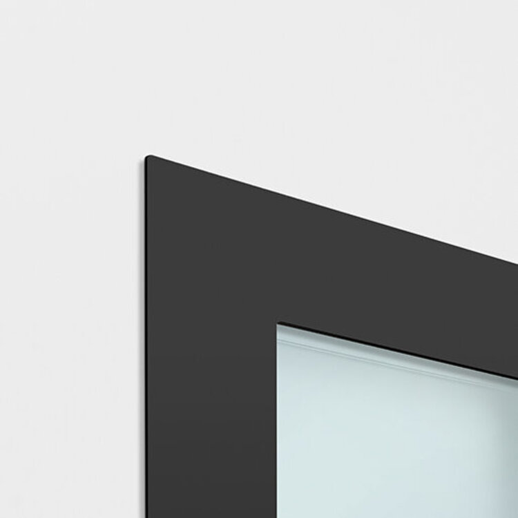 Edelstahl-Verglasungsrahmen black. edition