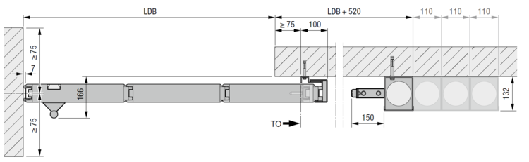 Stumpf aufliegendes 1-flügliges Schiebetor