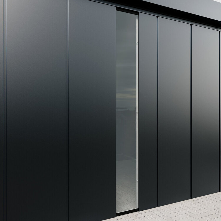 Bodentiefe Verglasung mit Verbundsicherheitsglas (VSG) 4 mm, (BxH) 276 x 1.961 mm