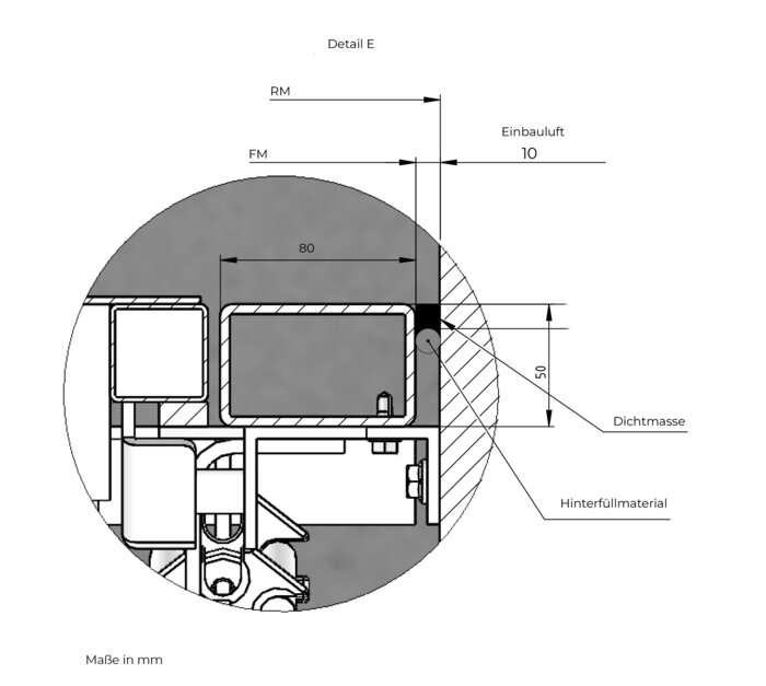 Hochwasserschutz - Schwingtor V500 (Einbau in der Öffnung)