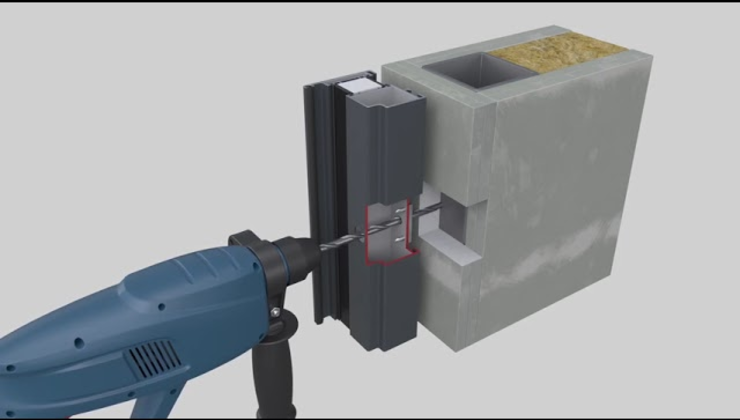 Rohrrahmenmontage - Schraubmontage Ständerwand/Stahlrohr