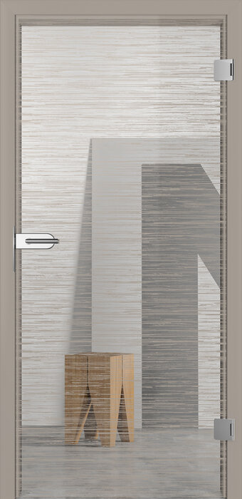 Linie+VersioGlas Strukturiert Taupe