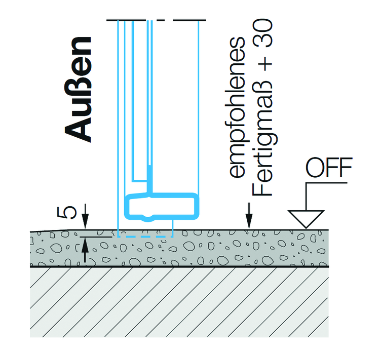 Tor ohne unterem Anschlag