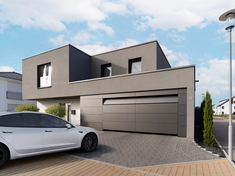 Aluminiumtore für eine bauseitige Beplankung