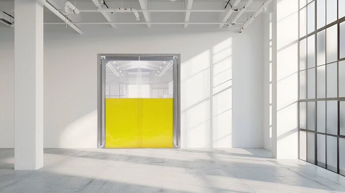 Pendeltür 2-flüglig PVC 110 (180° Öffnungswinkel)