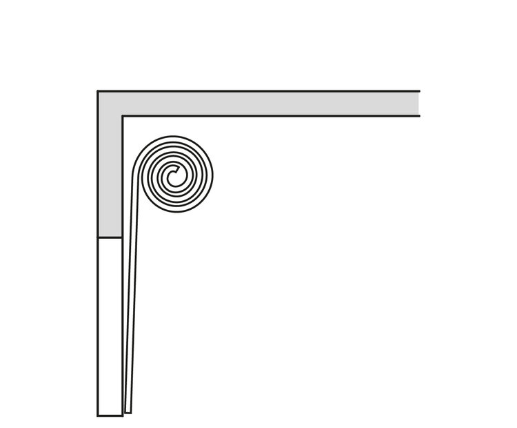 Kampakter Spiralbeschlag
