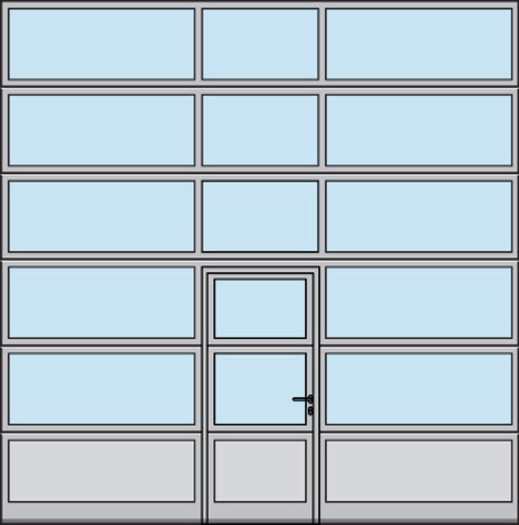 Torbreite bis 4.500 mm<br />(Beispiel 4.500 × 4.500 mm)