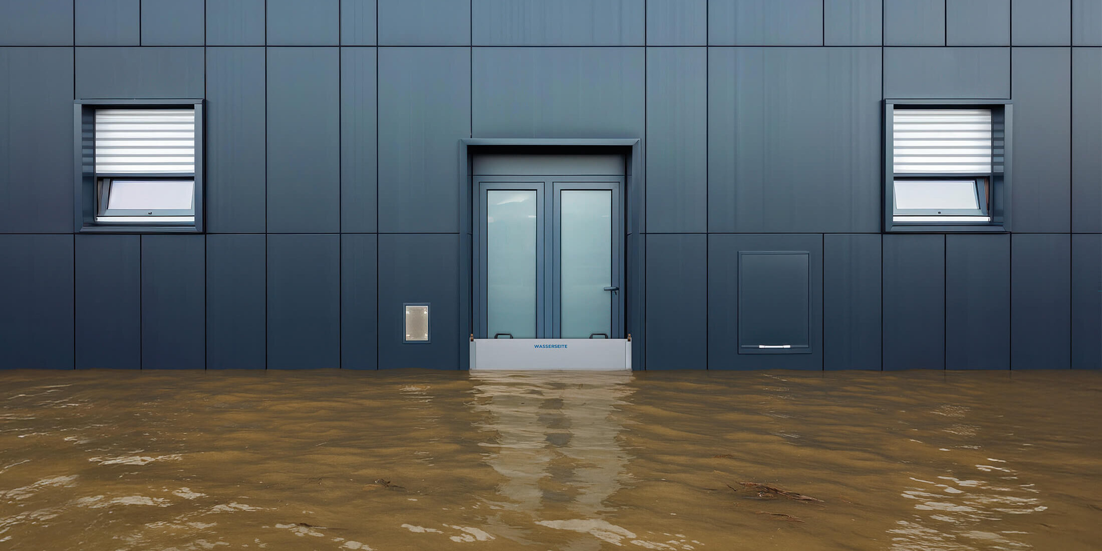 Hochwasserschutzwand aus Alumium