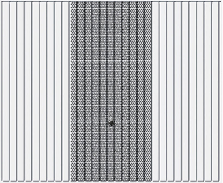 Motiv 913, Schwingtor, RAL 9016 Verkehrsweiß