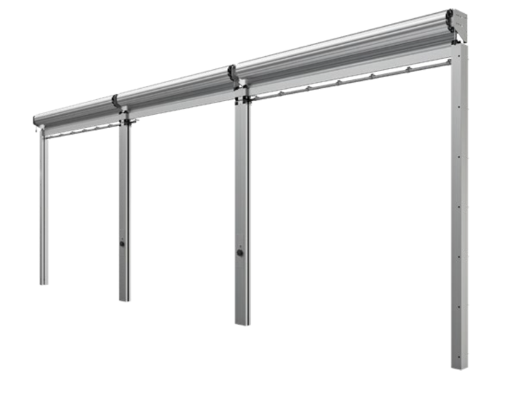 Mittelstützen einfach zu entriegeln und zu den Seiten schieben →