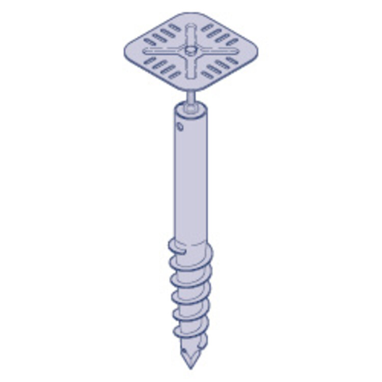 Schraubfundament inkl. Befestigungsmaterial und Einschraubhilfe