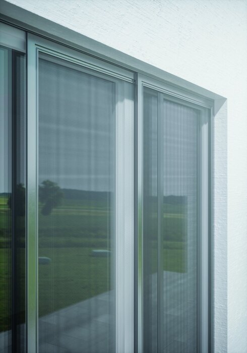 Insektenschutz-Schiebetür (unten gelagert)