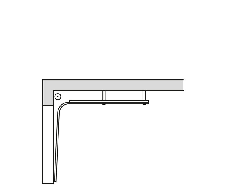 Platzsparender N-Beschlag