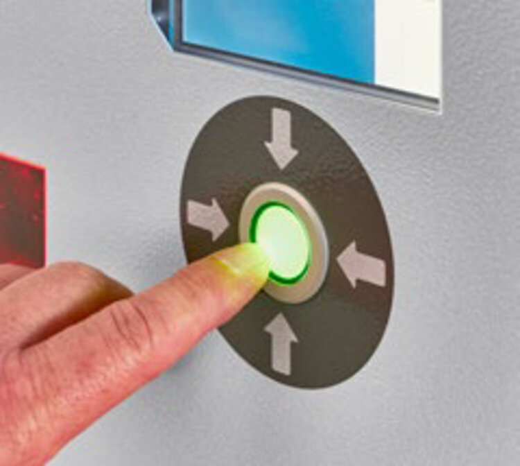 Animierte Ticketanforderungstaste