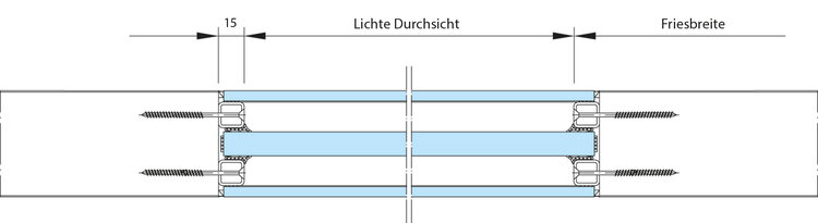 Flächenbündige Rechteckverglasung