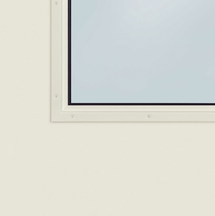 Stahlprofil in Grauweiß