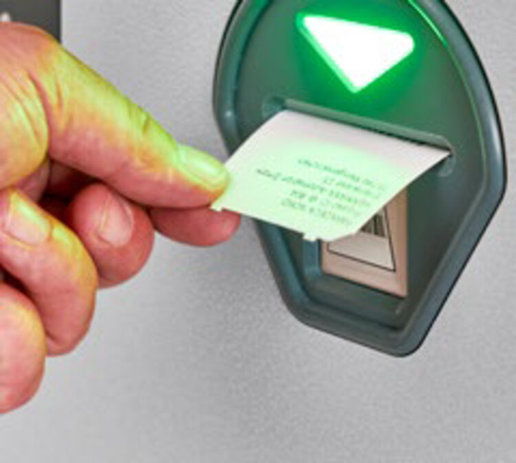 Animierte Ticketannahme