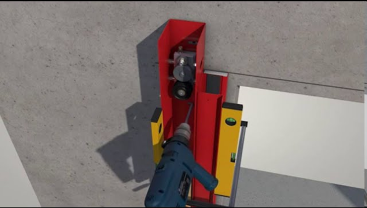 Montage Feuerschutz-Schiebetores