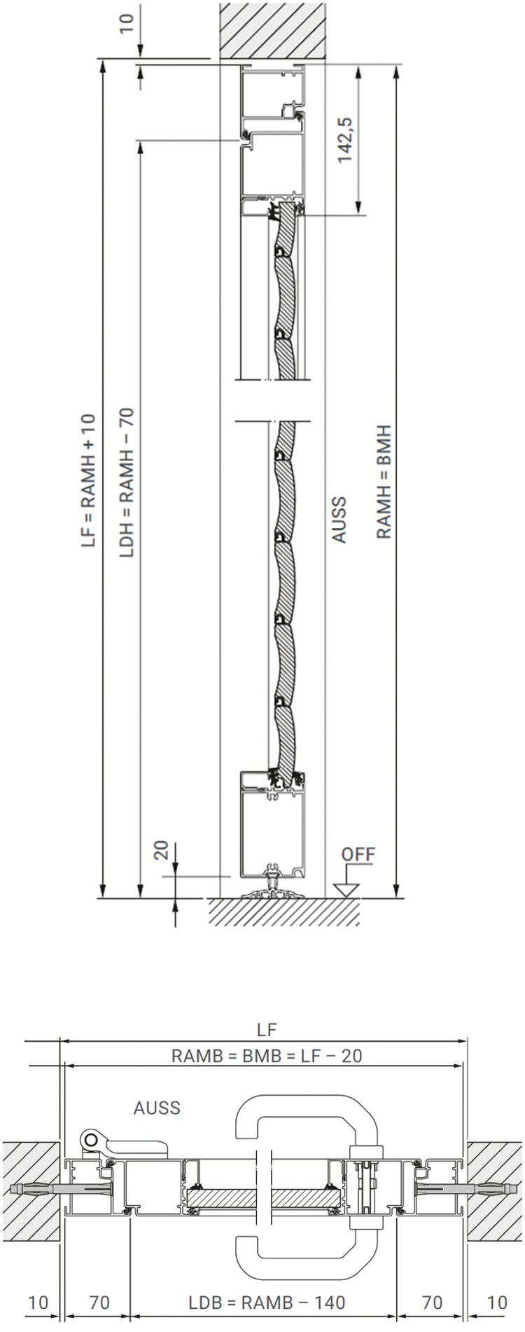 Nebentür mit Blockzarge