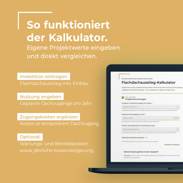 Neuer Flachdachausstieg-Kalkulator auf steinau.com