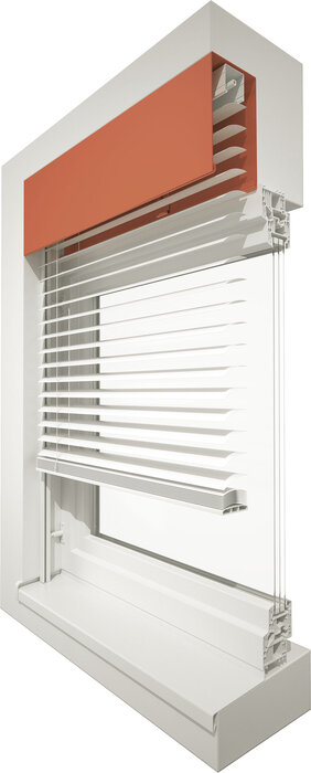 Fassaden-Raffstore, Seilgeführtes System (C 80)