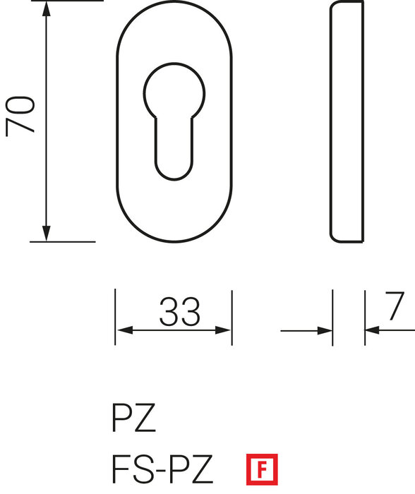 Ovalrosettenbeschlag, D-115